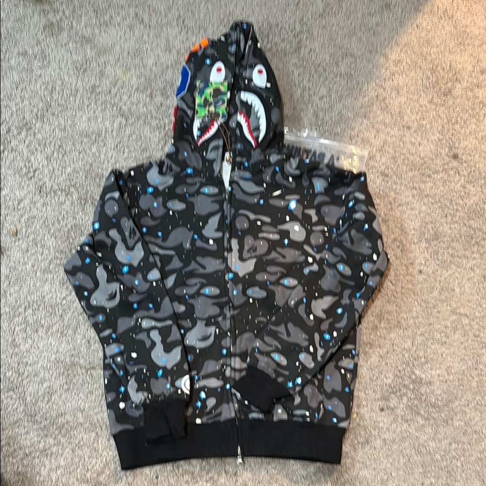 Bape Galaxy shark zip up